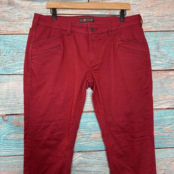 5.11 Tactical Dark Red Womens Jeans size 14 - Picture 2 of 7